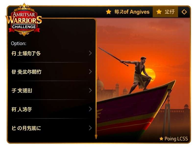 Amritsar Warriors Challenge Language Options